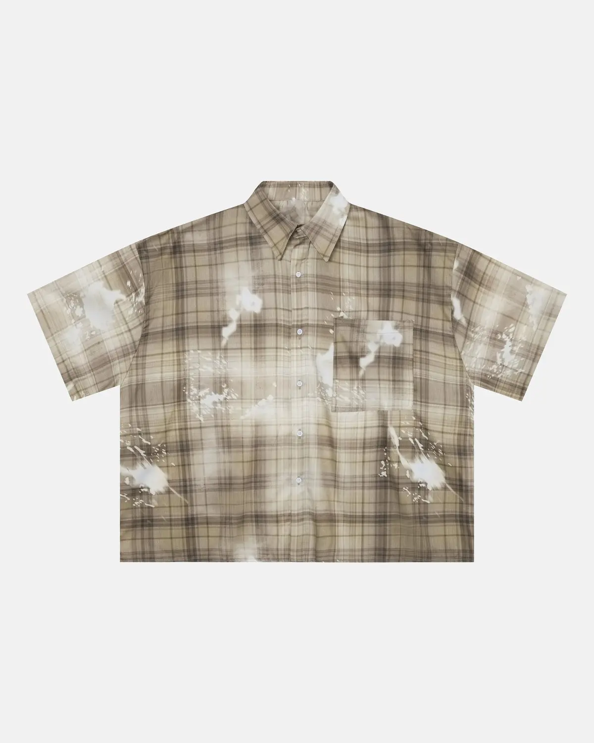 Boxy Tencel Washed Plaid Print Shirt | Inflation Streetwear - Image 5
