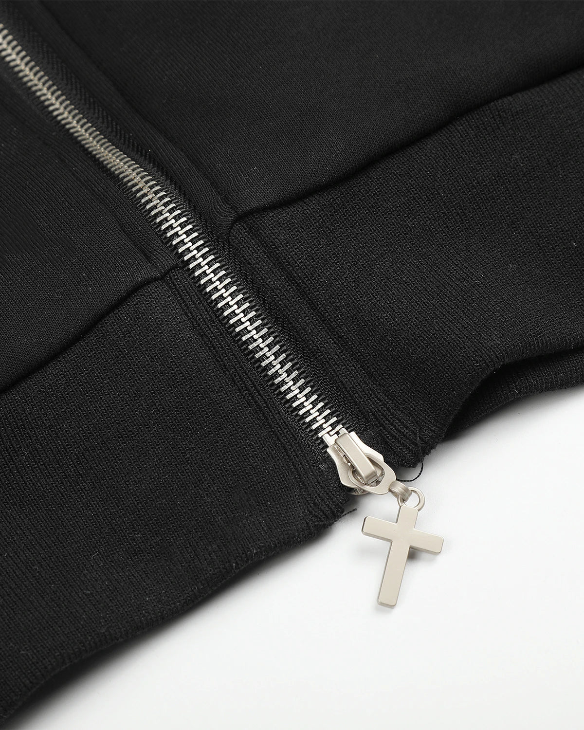 Braided Embroidery Boxy Zip Up Hoodie | Inflation Streetwear - Image 8