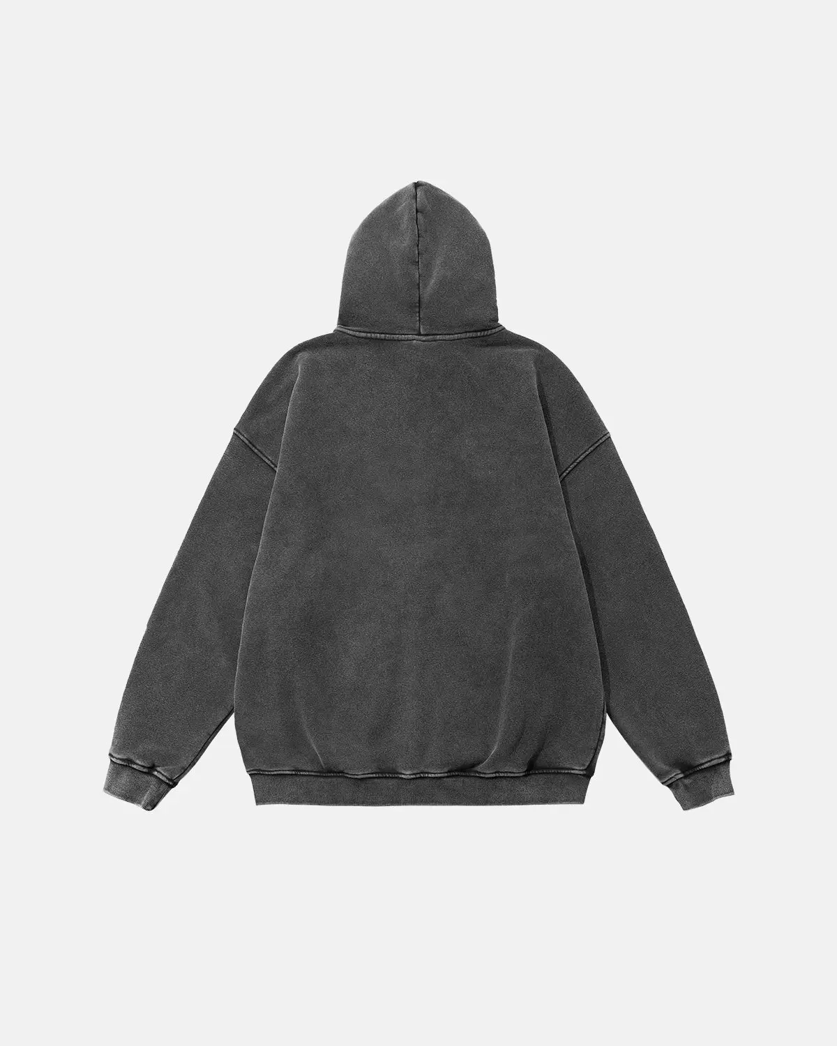 Brand Acid Washed Fleece Zip Up Hoodies | Inflation Streetwear - Image 2