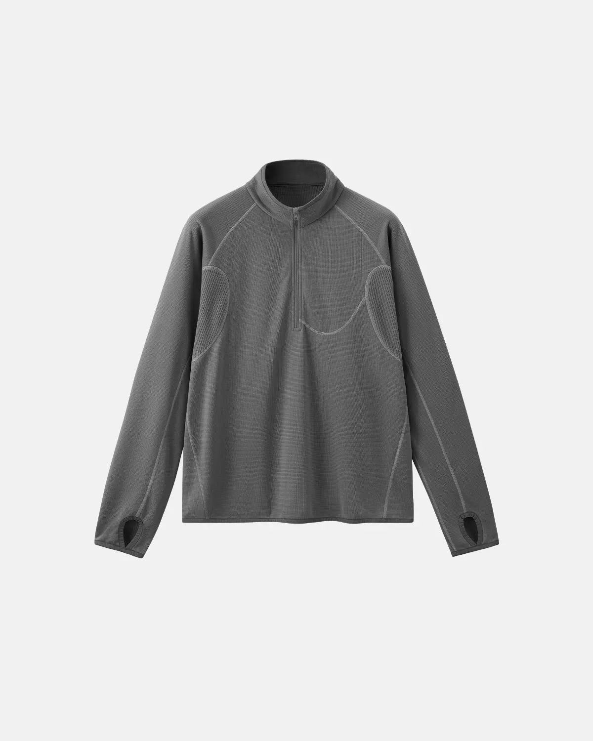 Breathable Grid Fleece Half-Zip Sweatshirt | Inflation Streetwear - Image 12