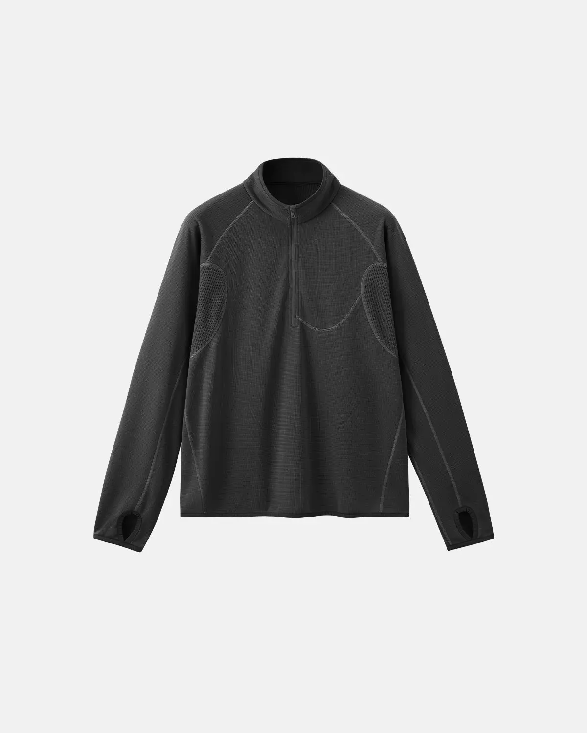 Breathable Grid Fleece Half-Zip Sweatshirt | Inflation Streetwear - Image 13