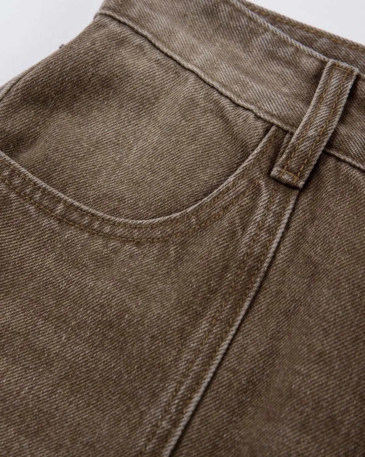 Brown Acid Wash Barrel Jeans | Inflation Streetwear - Image 11