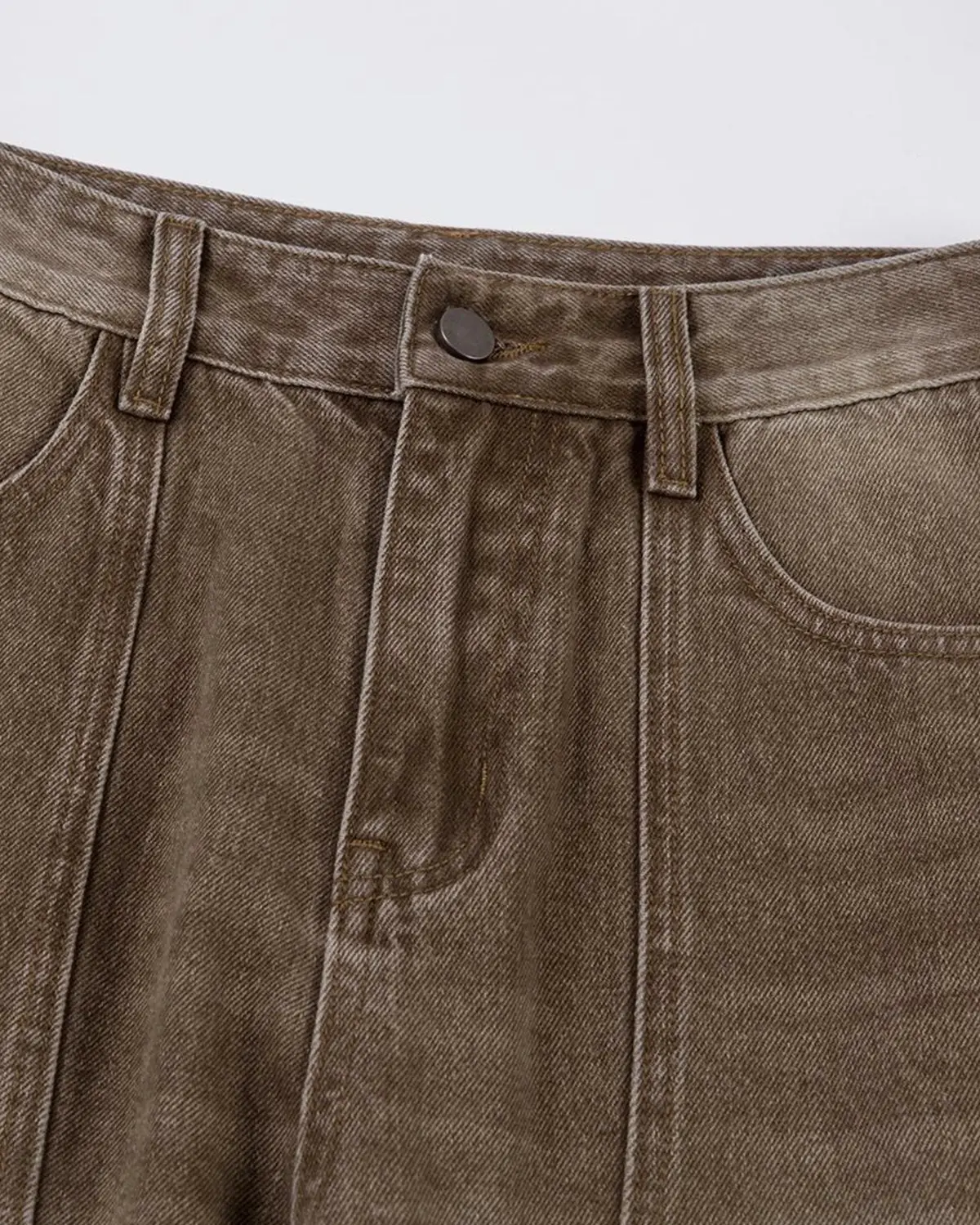 Brown Acid Wash Barrel Jeans | Inflation Streetwear - Image 8