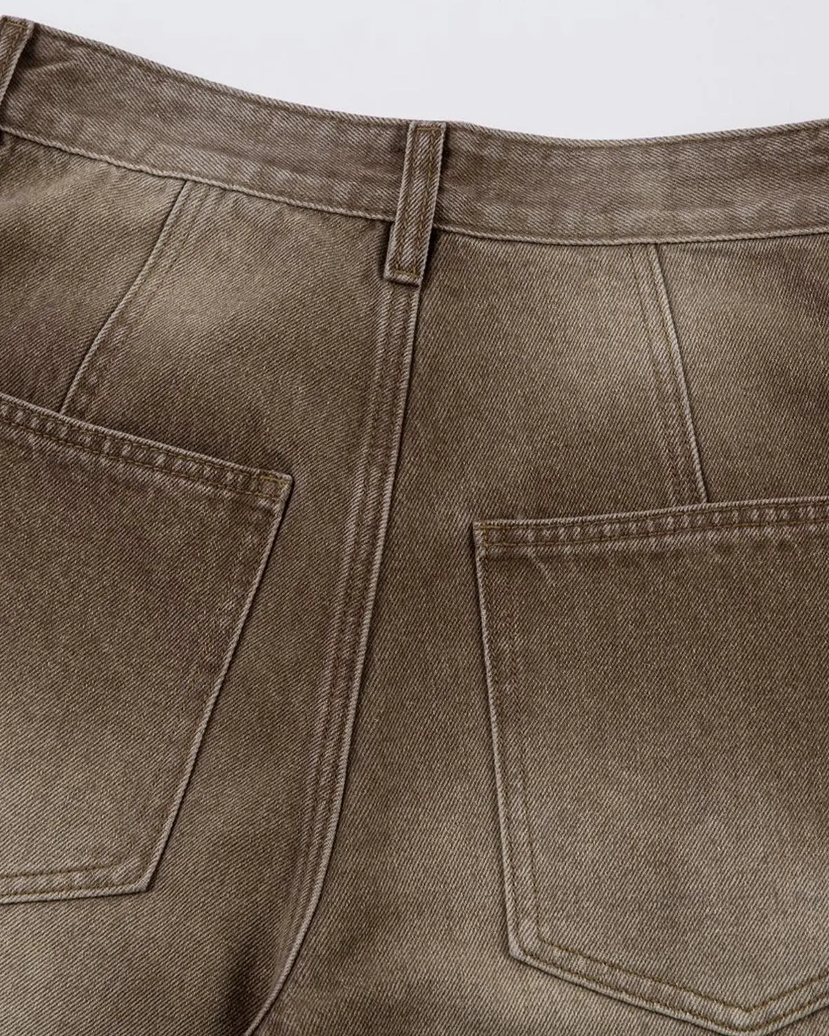 Brown Acid Wash Barrel Jeans | Inflation Streetwear - Image 9
