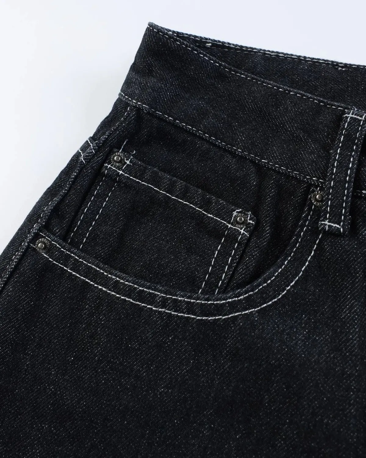 Buckle Detail Raw Denim Jorts | Inflation Streetwear - Image 10