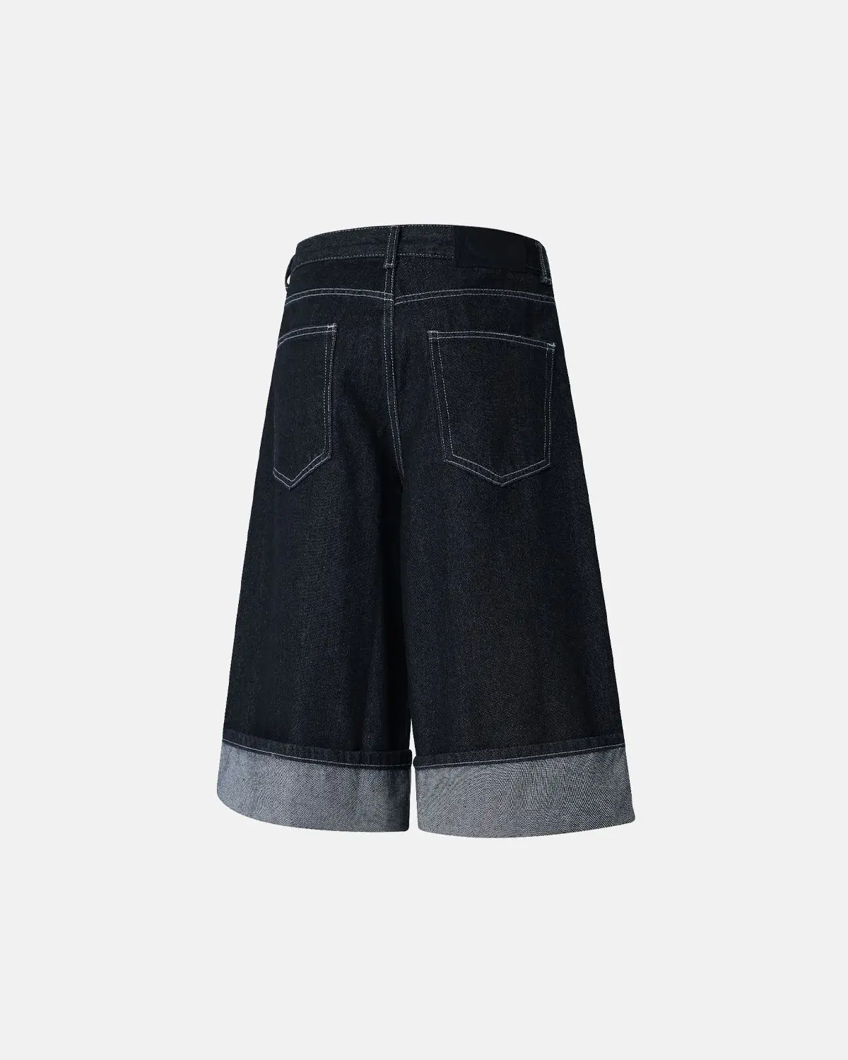 Buckle Detail Raw Denim Jorts | Inflation Streetwear - Image 9