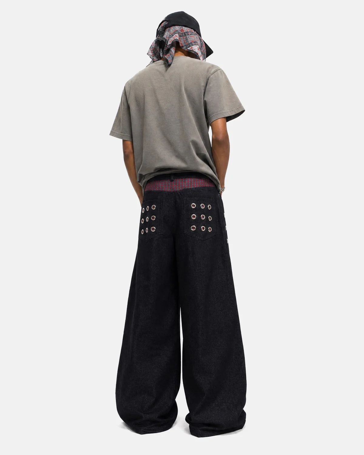 Button Fly Eyelet Baggy Jeans | Inflation Streetwear - Image 4