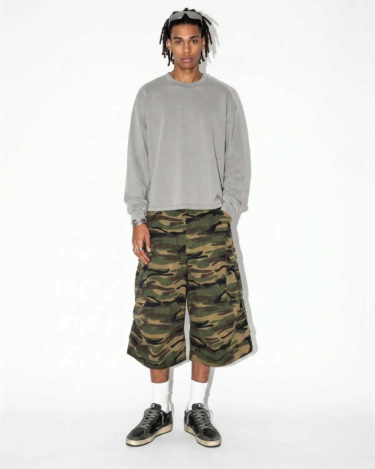 Camo Cargo Baggy Shorts | Inflation Streetwear - Image 3