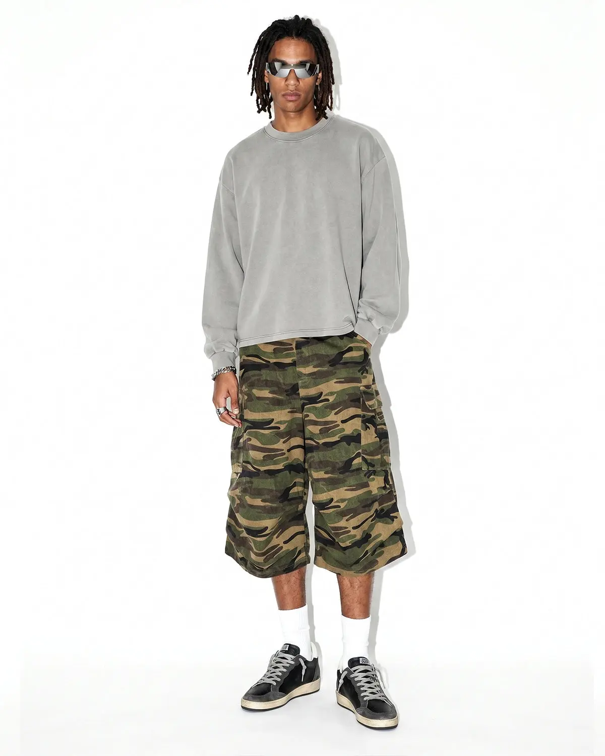Camo Cargo Baggy Shorts | Inflation Streetwear - Image 4