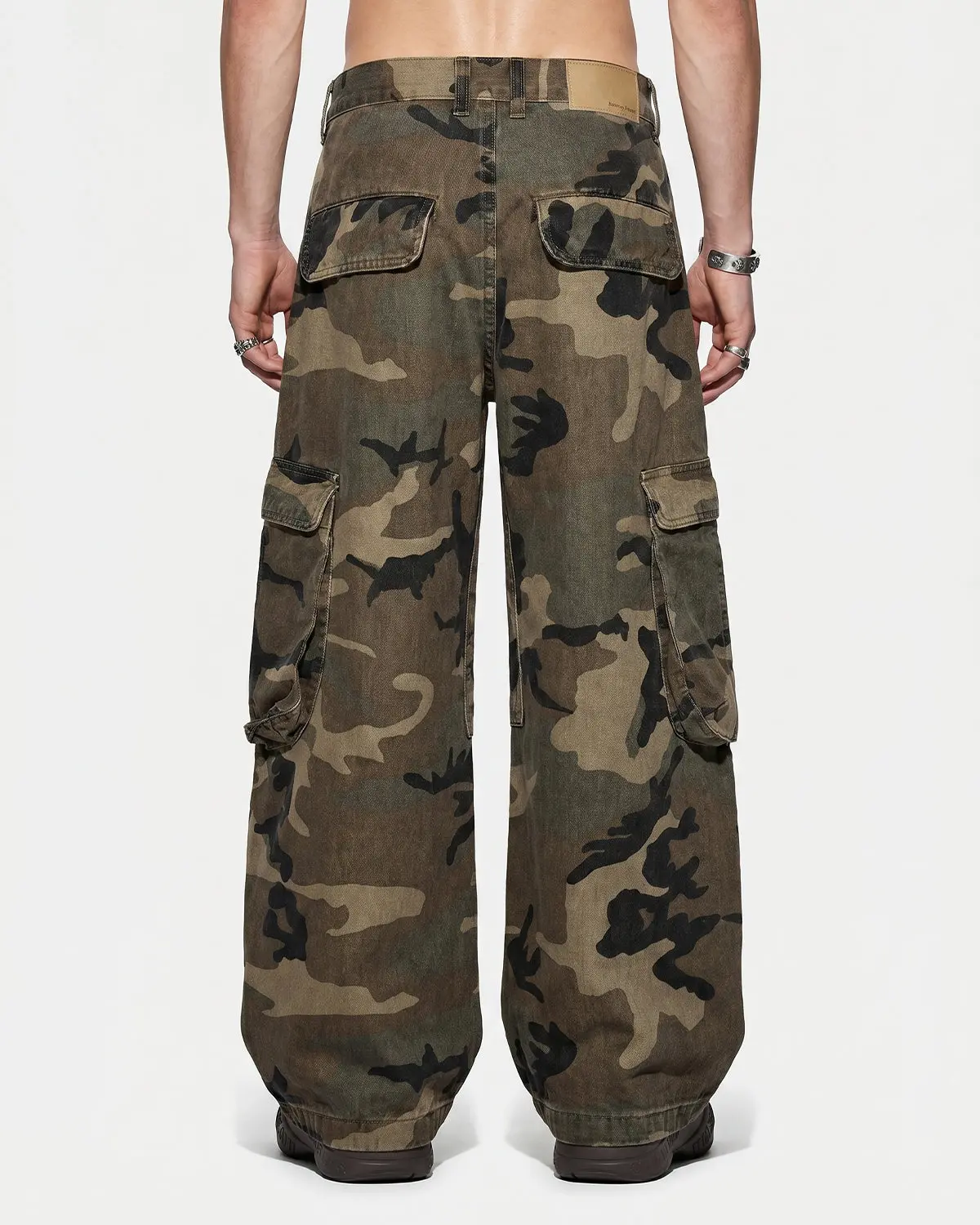 Camo Cargo Barrel Pants | Inflation Streetwear - Image 4