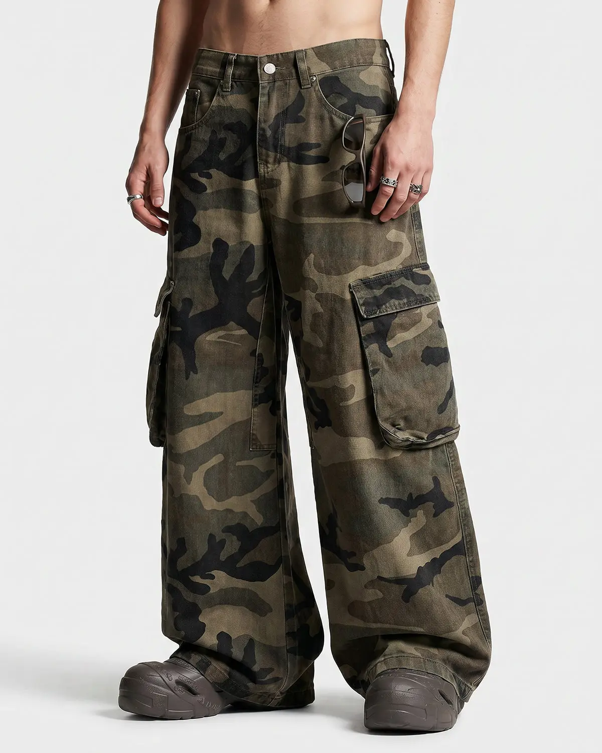 Camo Cargo Barrel Pants | Inflation Streetwear - Image 5
