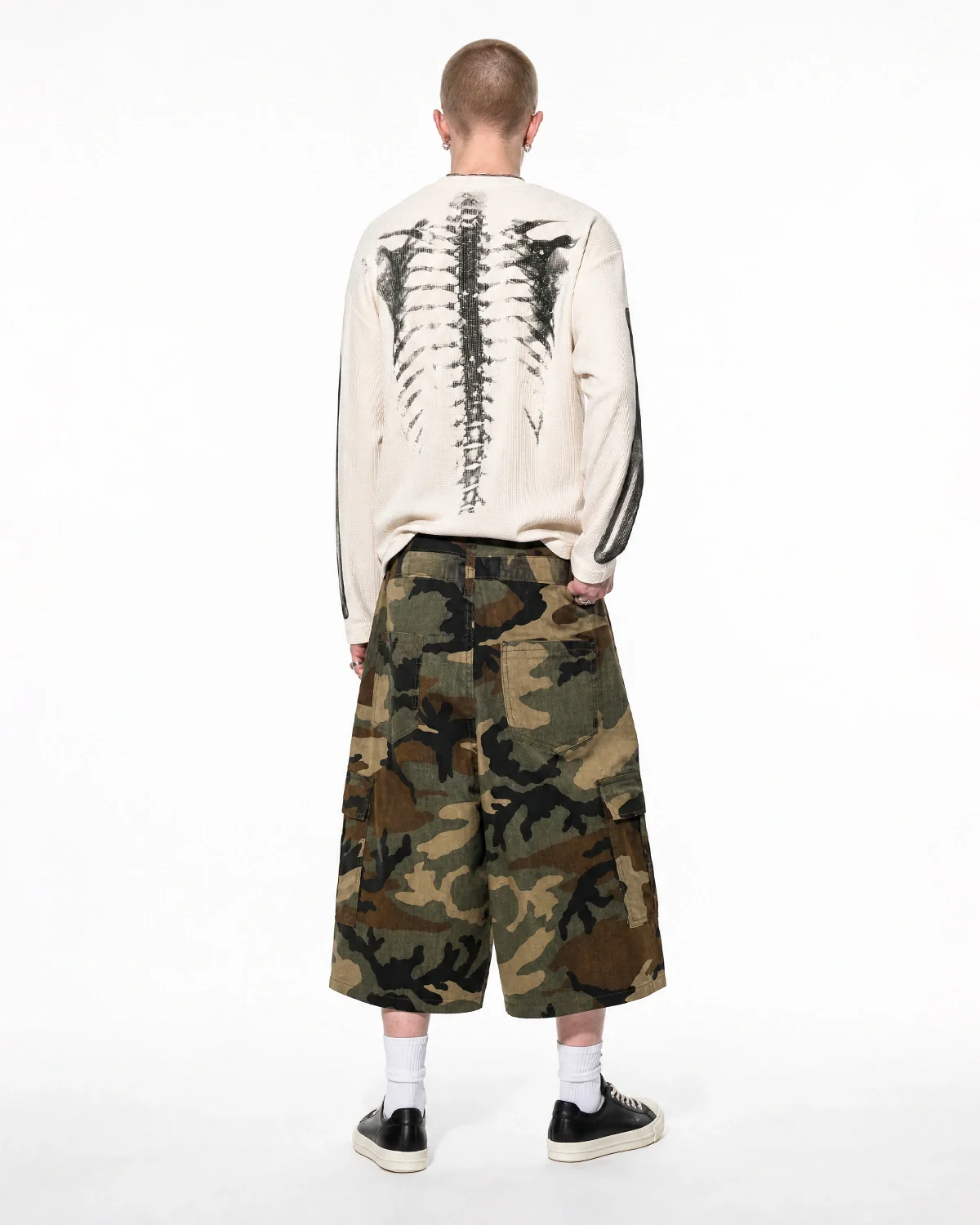 Camo Cargo Longline Shorts | Inflation Streetwear - Image 4