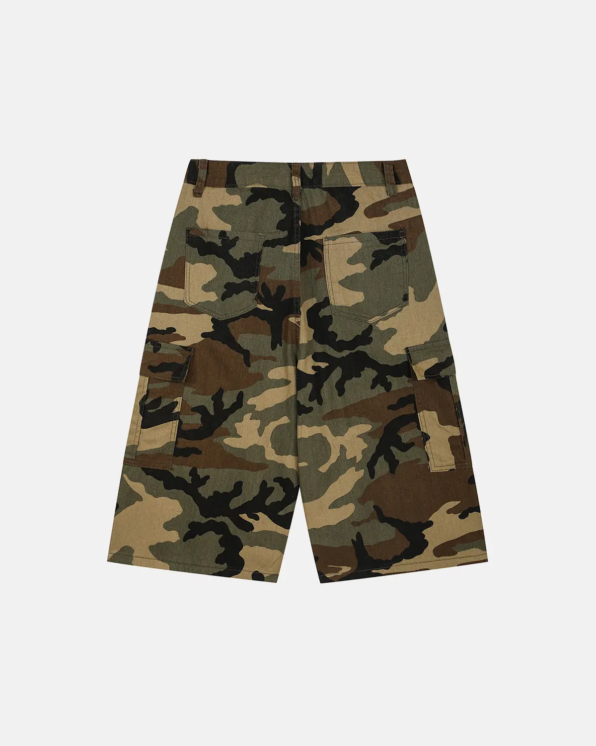Camo Cargo Longline Shorts | Inflation Streetwear - Image 6