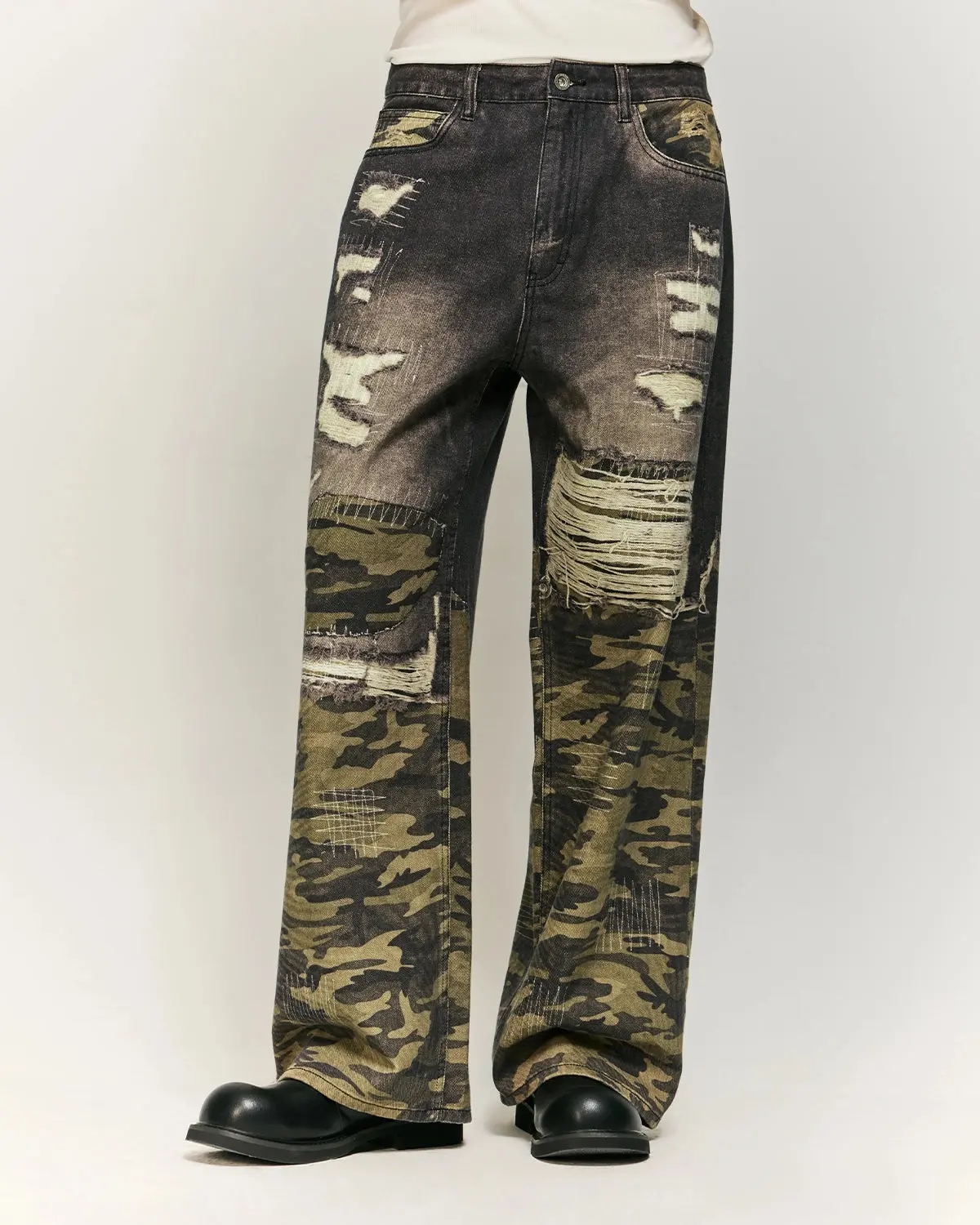Camo Digital Printing Baggy Jeans | Inflation Streetwear