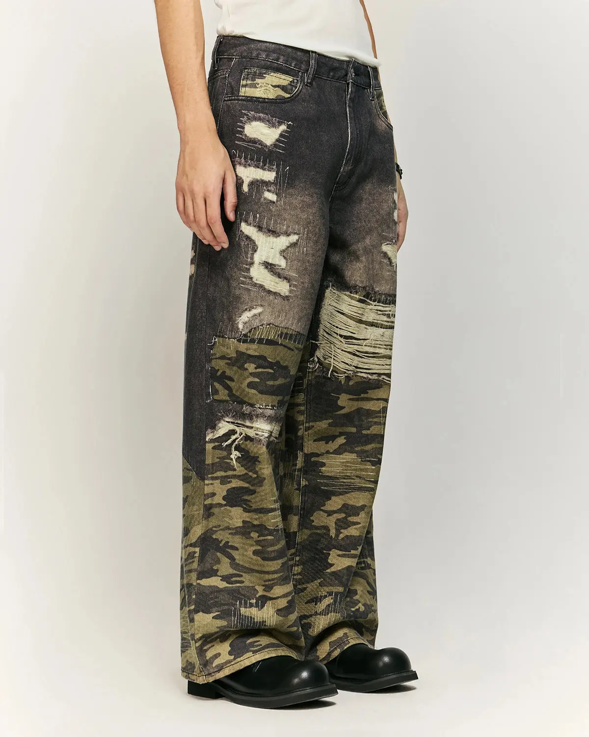 Camo Digital Printing Baggy Jeans | Inflation Streetwear - Image 2