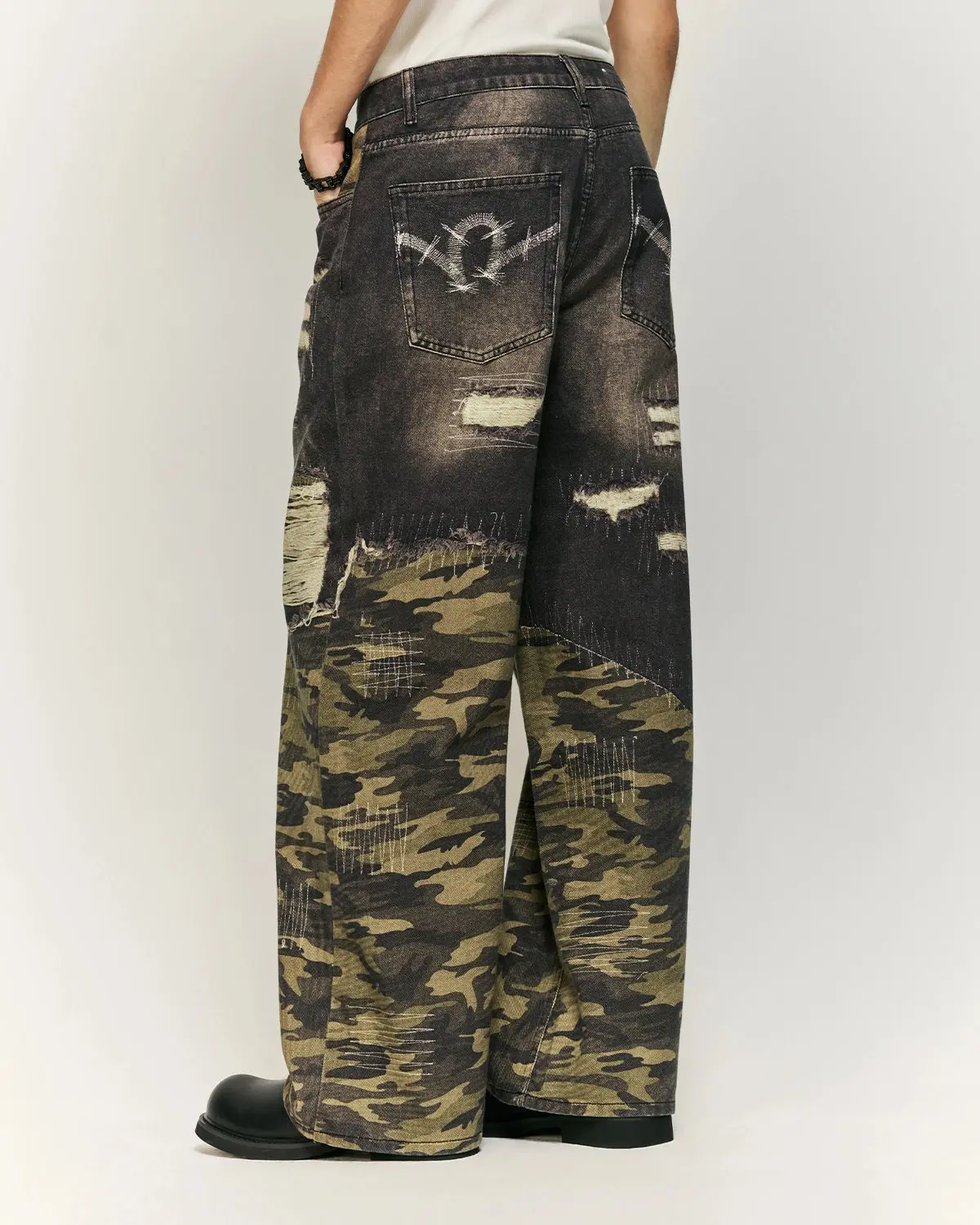 Camo Digital Printing Baggy Jeans | Inflation Streetwear - Image 3
