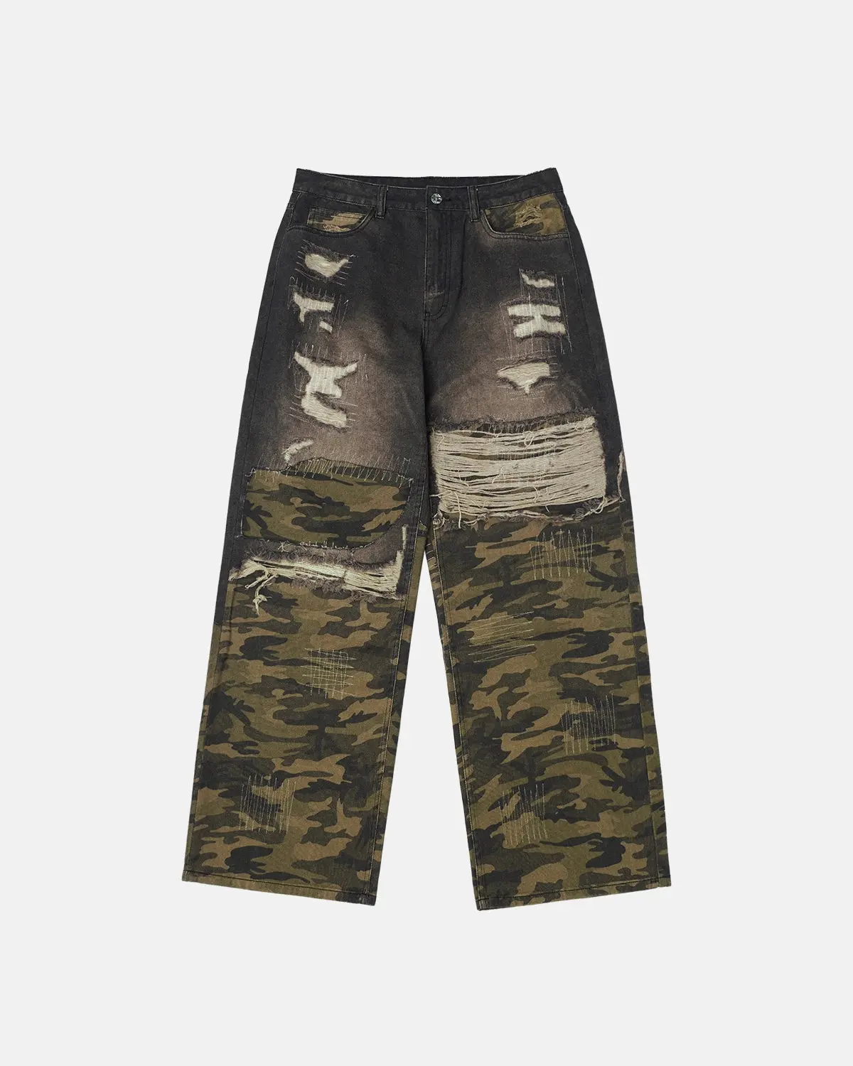 Camo Digital Printing Baggy Jeans | Inflation Streetwear - Image 6