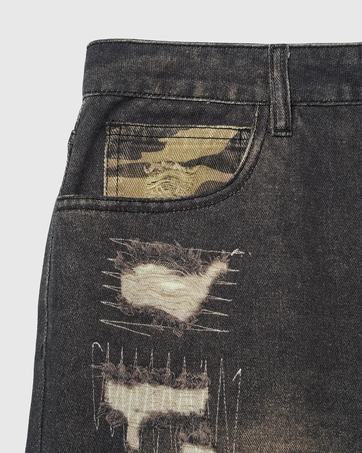 Camo Digital Printing Baggy Jeans | Inflation Streetwear - Image 9