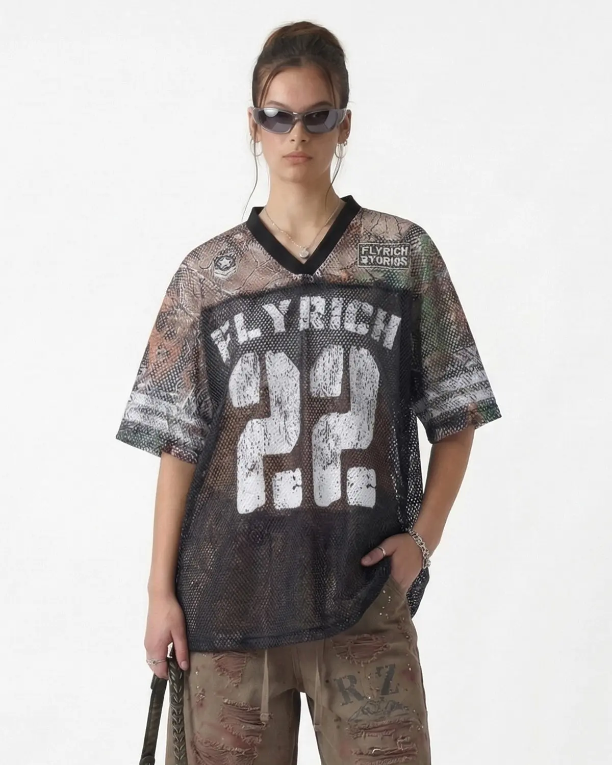 Camo Mesh Digital Print Jersey Tee | Inflation Streetwear - Image 8