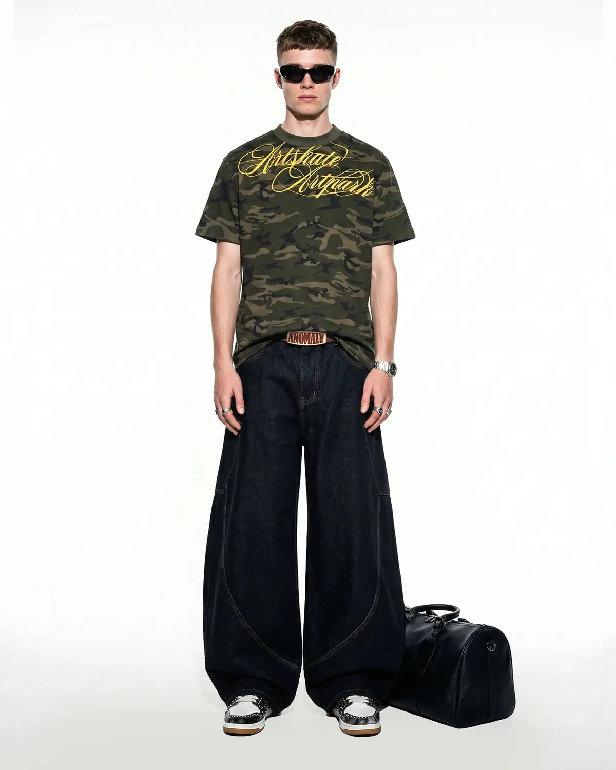 Camo Script Boxy T-Shirt | Inflation Streetwear - Image 5