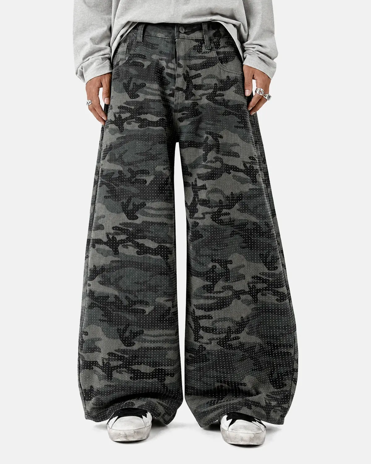Rhinestone Camo Barrel Pants | Inflation Streetwear - Image 5