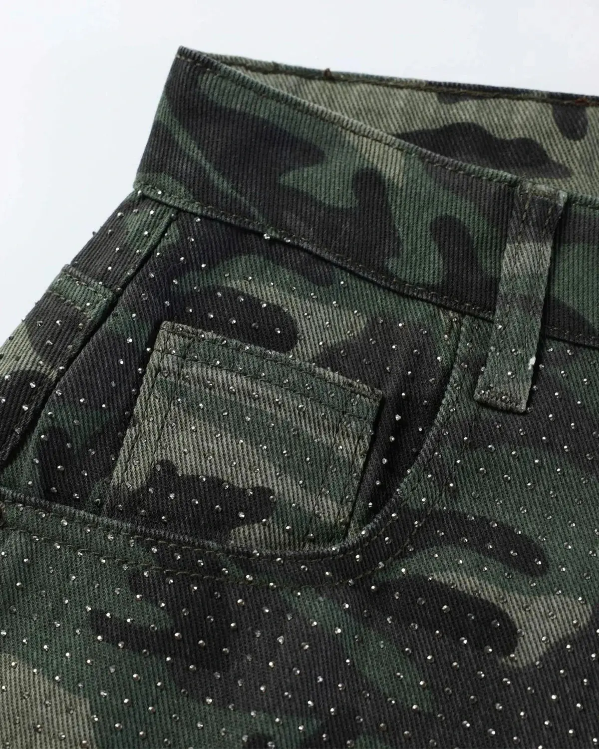 Rhinestone Camo Barrel Pants | Inflation Streetwear - Image 9