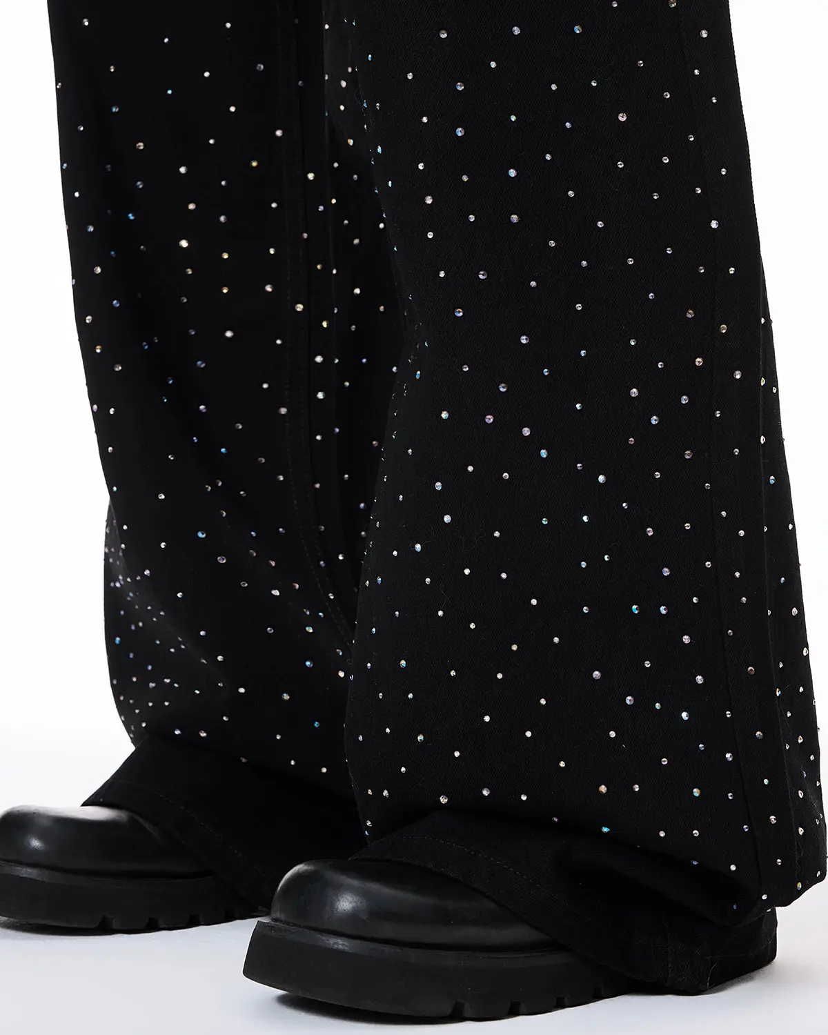Chill Wide Leg Rhinestone Denim Pants | Inflation Streetwear - Image 6
