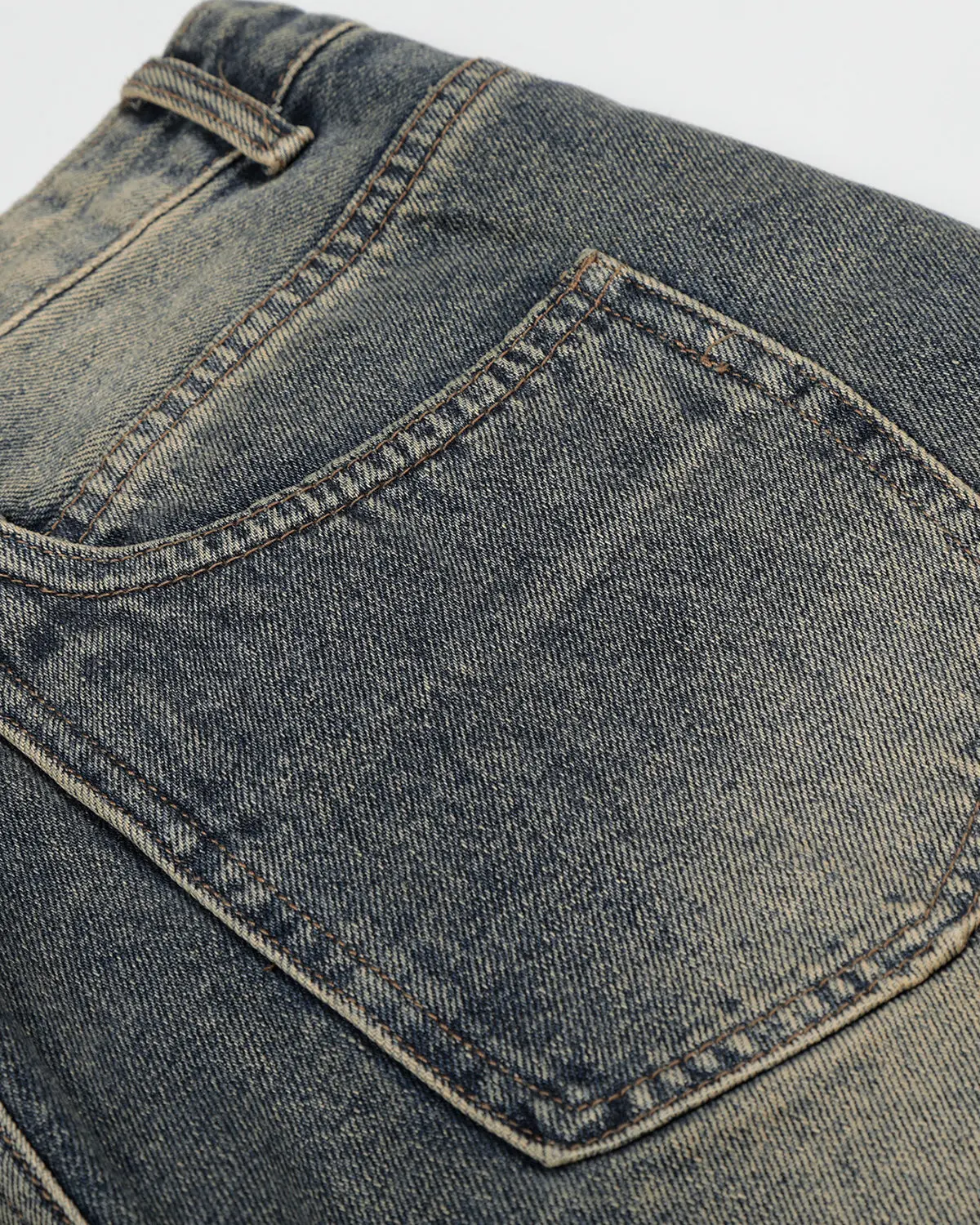 Cinch Back Buckle Acid Washed Jorts | Inflation Streetwear - Image 5
