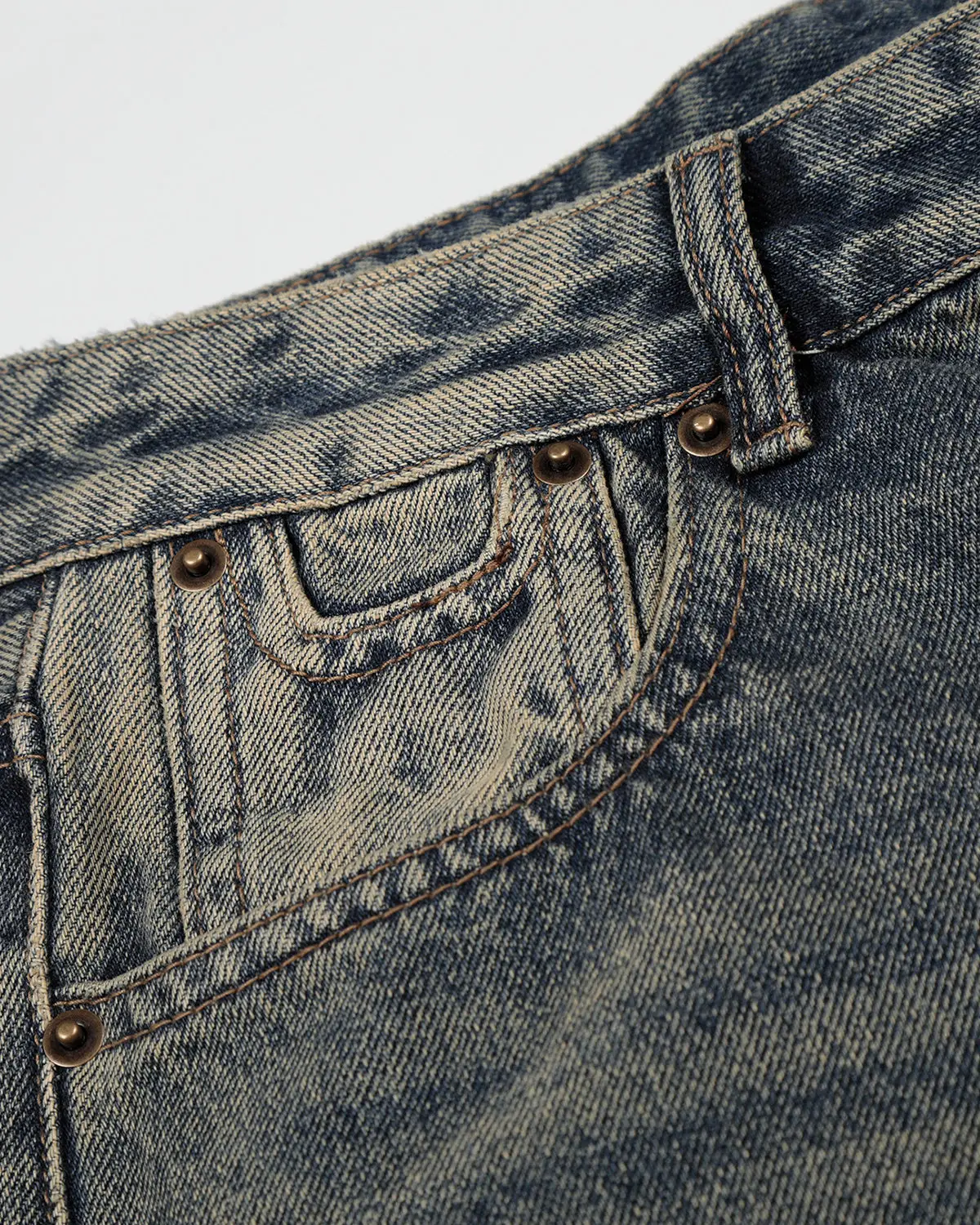 Cinch Back Buckle Acid Washed Jorts | Inflation Streetwear - Image 6