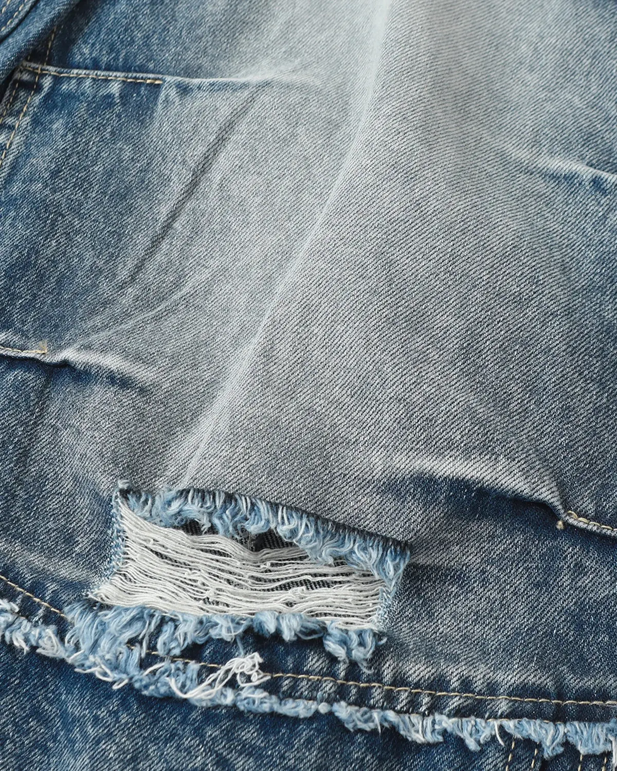 Cinch Back Deconstructed Distressed Barrel Jeans | Inflation Streetwear - Image 8