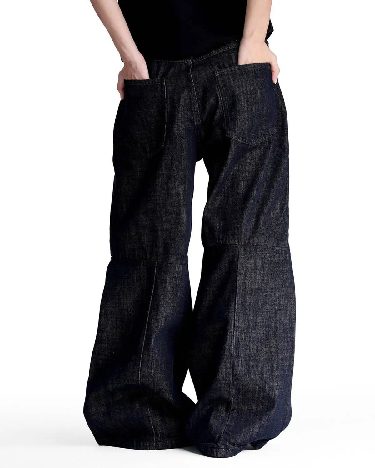 Cinch Back Raw Baggy Jeans | Inflation Streetwear - Image 4