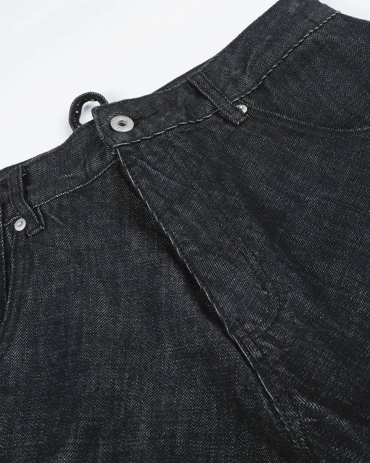 Cinch Back Raw Baggy Jeans | Inflation Streetwear - Image 7