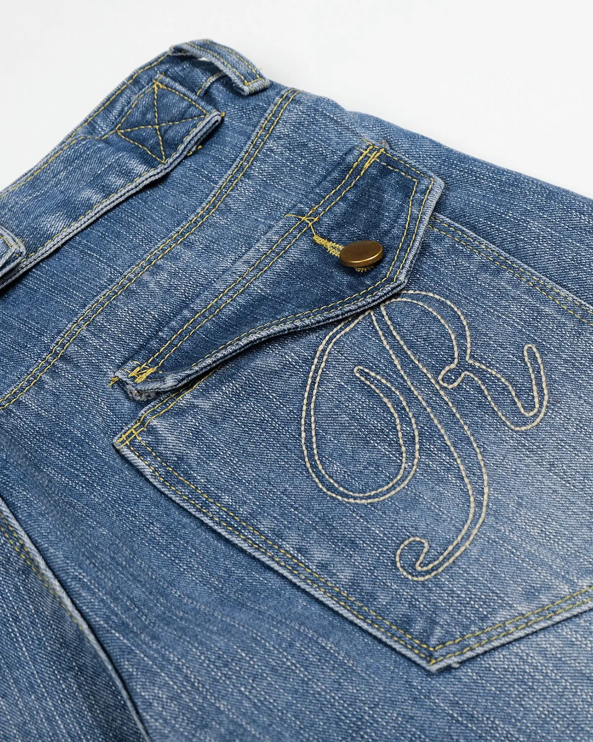 Cinch Back Washed Bamboo Weave Baggy Jeans | Inflation Streetwear - Image 9