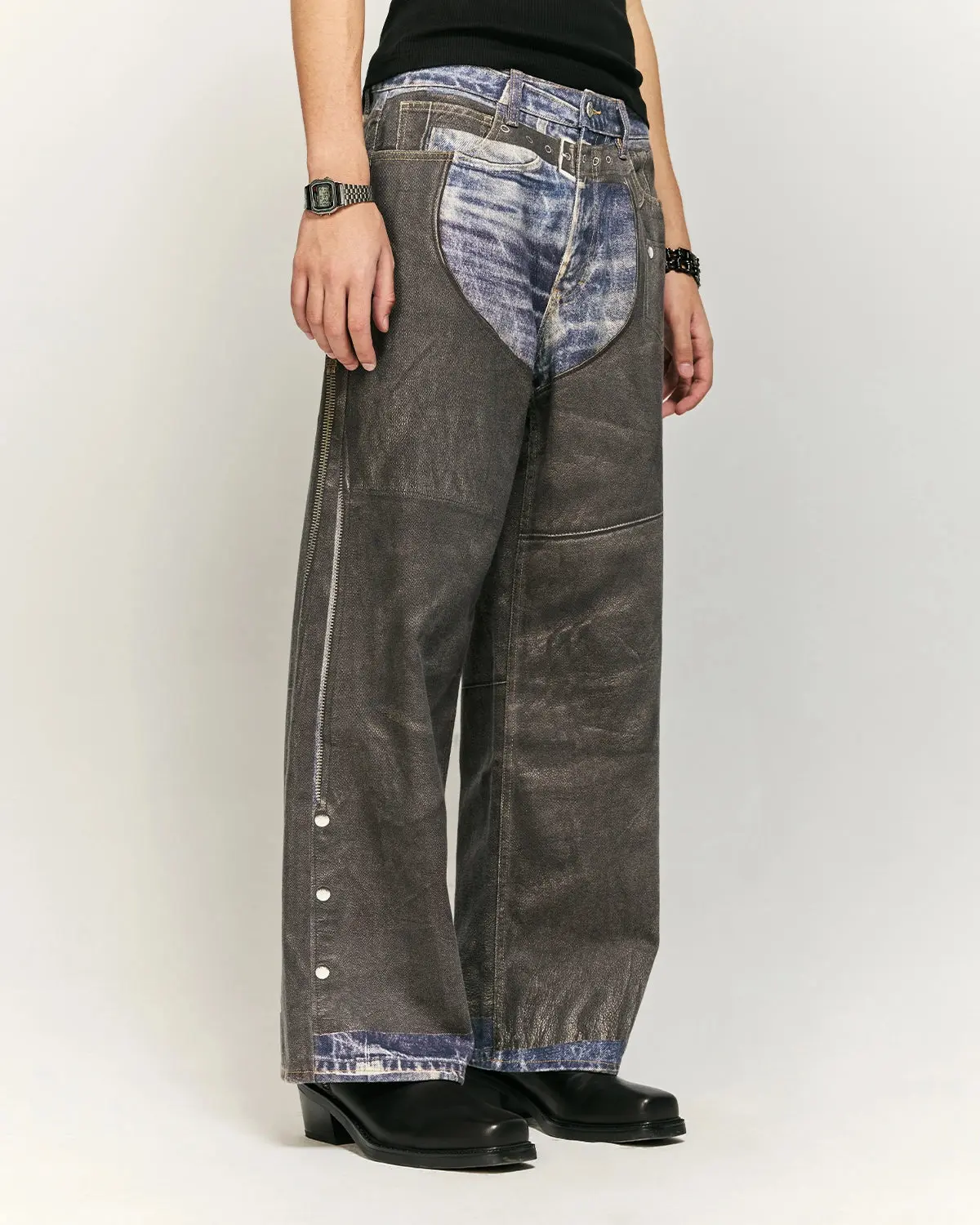 Colorblock Digital Printing Cotton Jeans | Inflation Streetwear - Image 2