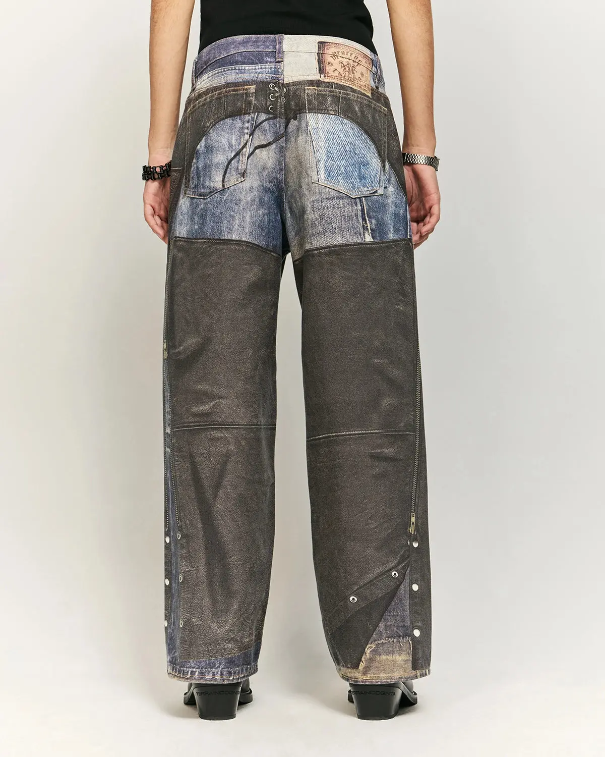 Colorblock Digital Printing Cotton Jeans | Inflation Streetwear - Image 5