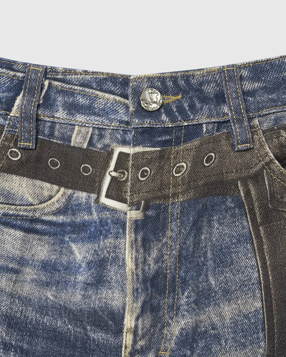 Colorblock Digital Printing Cotton Jeans | Inflation Streetwear - Image 7