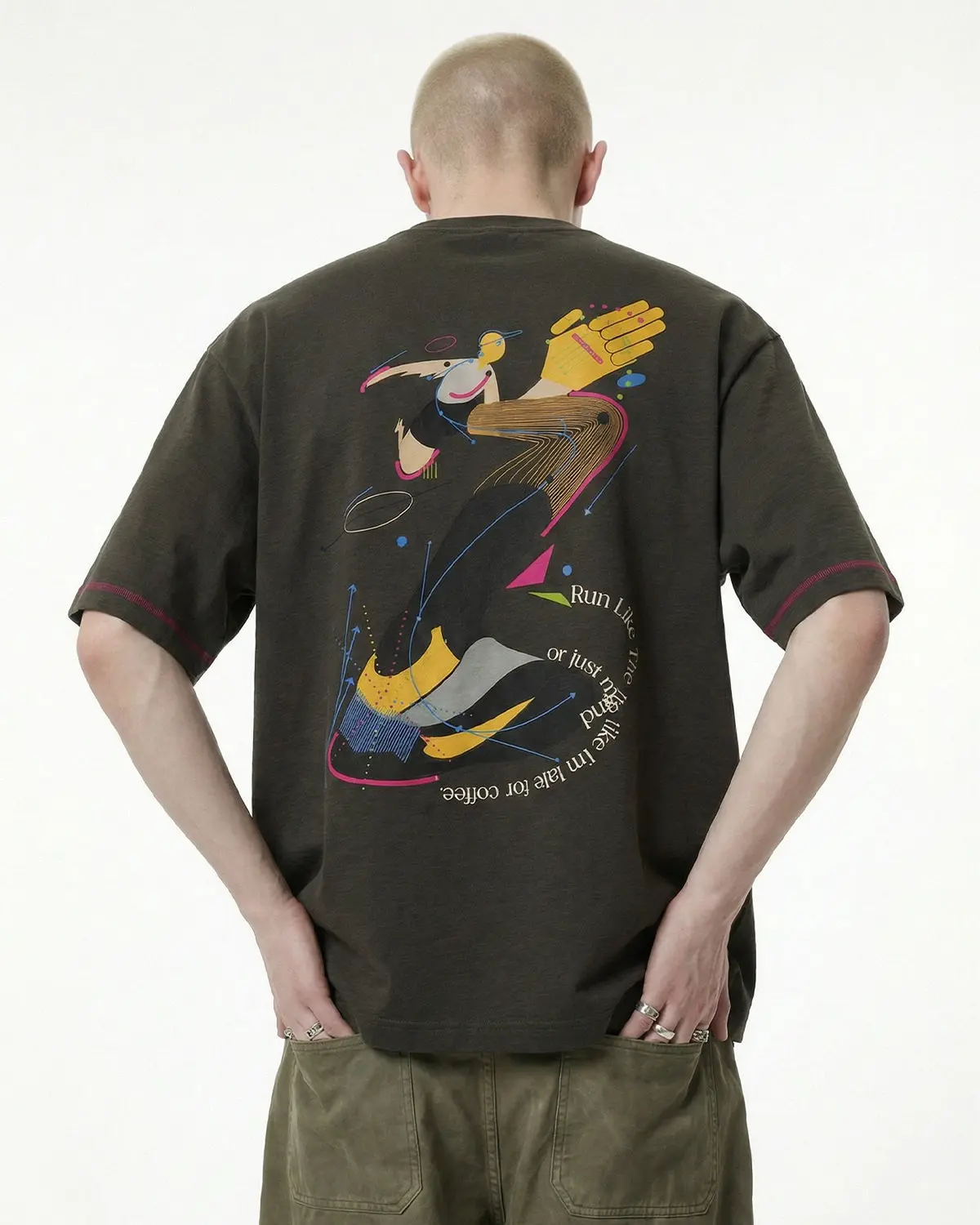 Contrast Stitching Graphic Tees | Inflation Streetwear - Image 2