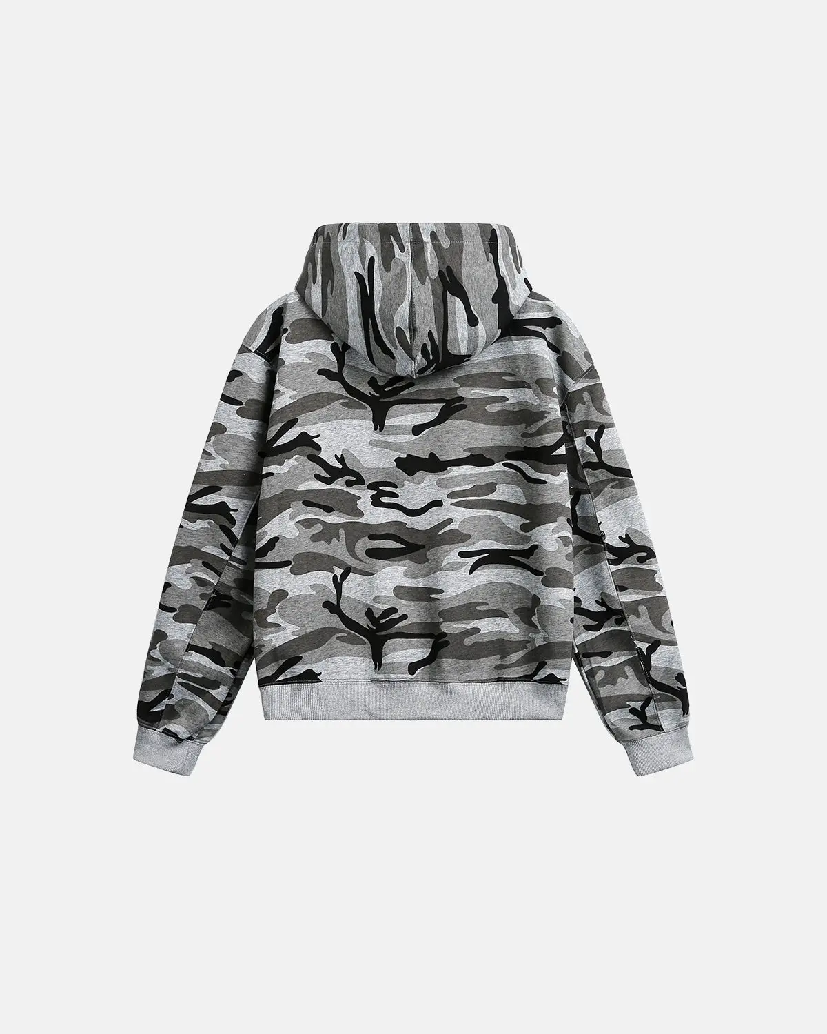 Cropped Camouflage Zip Up Hoodie | Inflation Streetwear - Image 2