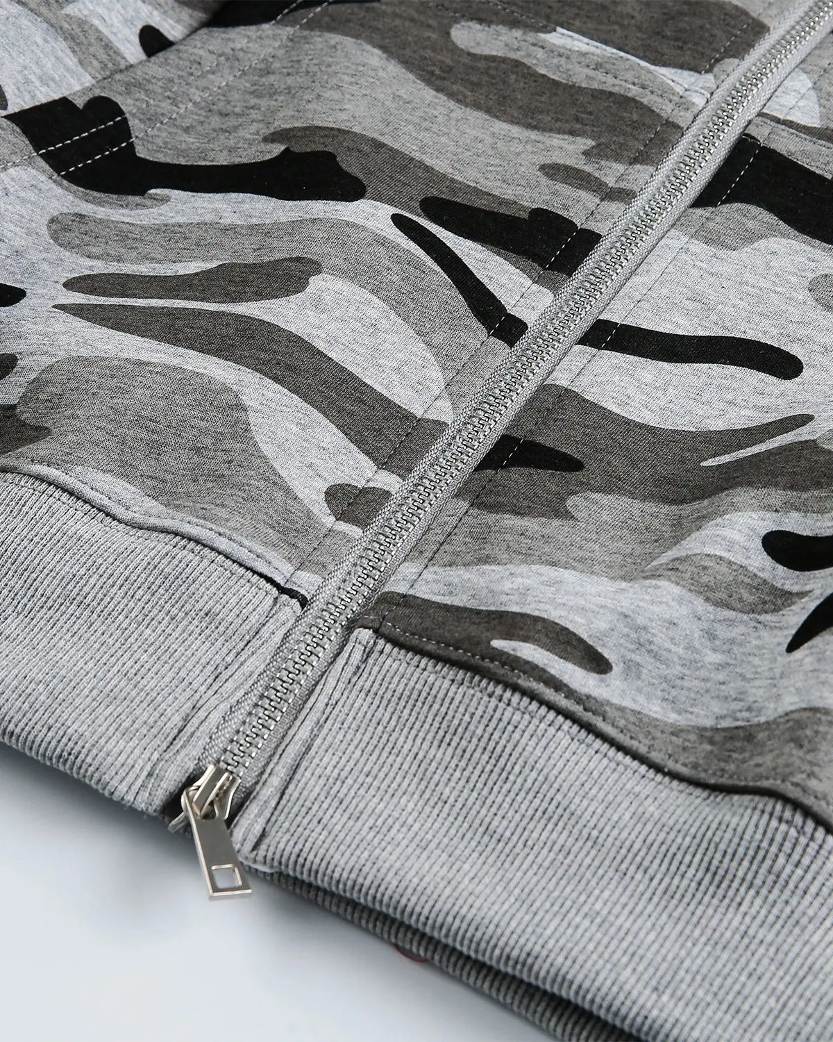 Cropped Camouflage Zip Up Hoodie | Inflation Streetwear - Image 5