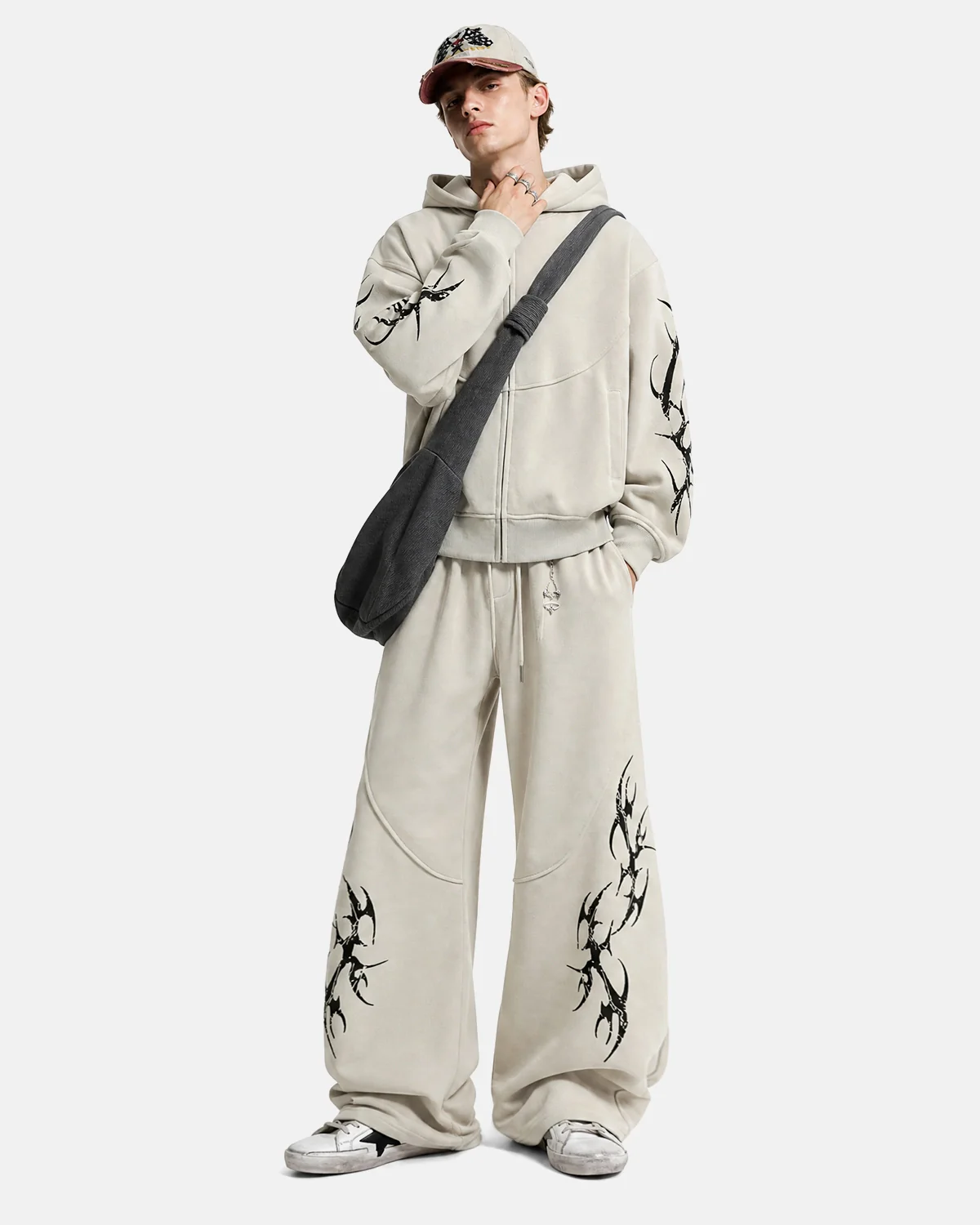 Thorn Graphic Barrel Baggy Sweatpants | Inflation Streetwear - Image 11