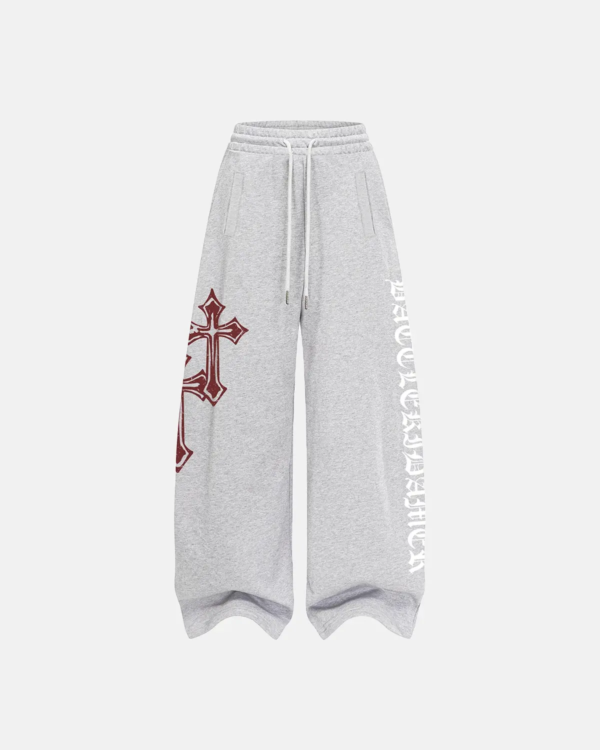 Cross Print Baggy Sweatpants | Inflation Streetwear