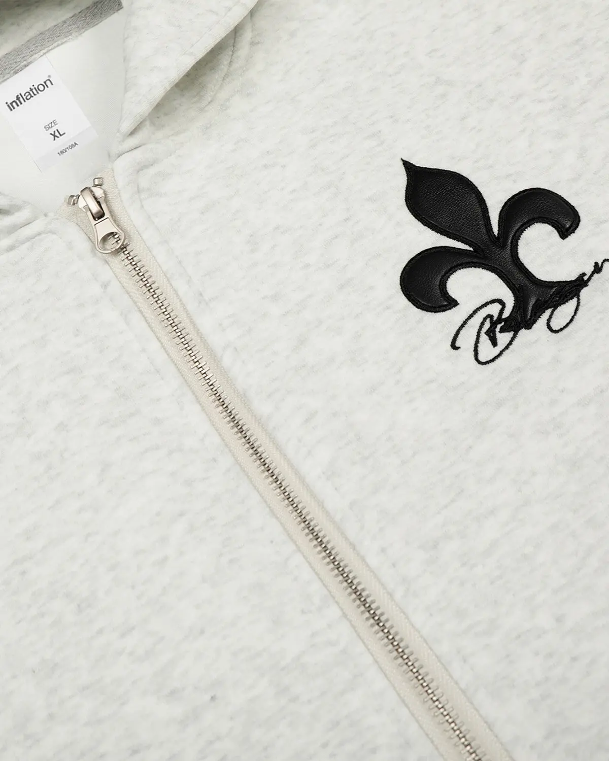 Cross PU Patch Embroidery Zip Up Hoodies | Inflation Streetwear - Image 9