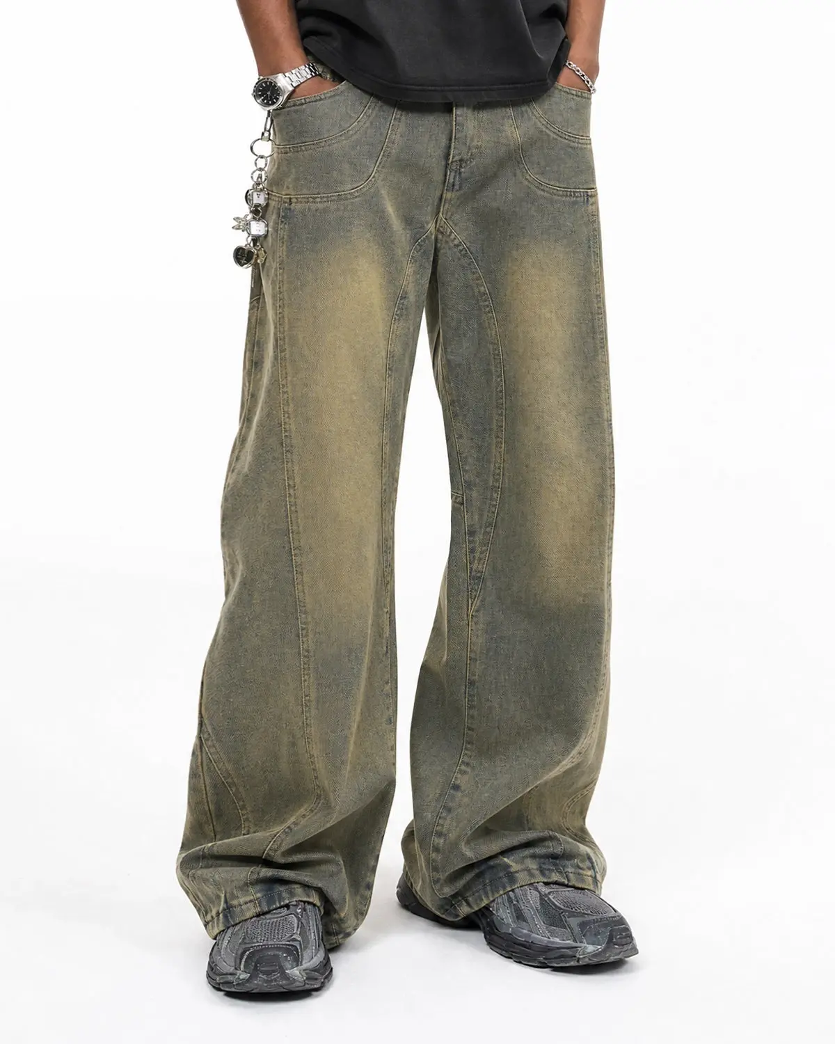 Curved Panel Straight-Leg Jeans | Inflation Streetwear - Image 3