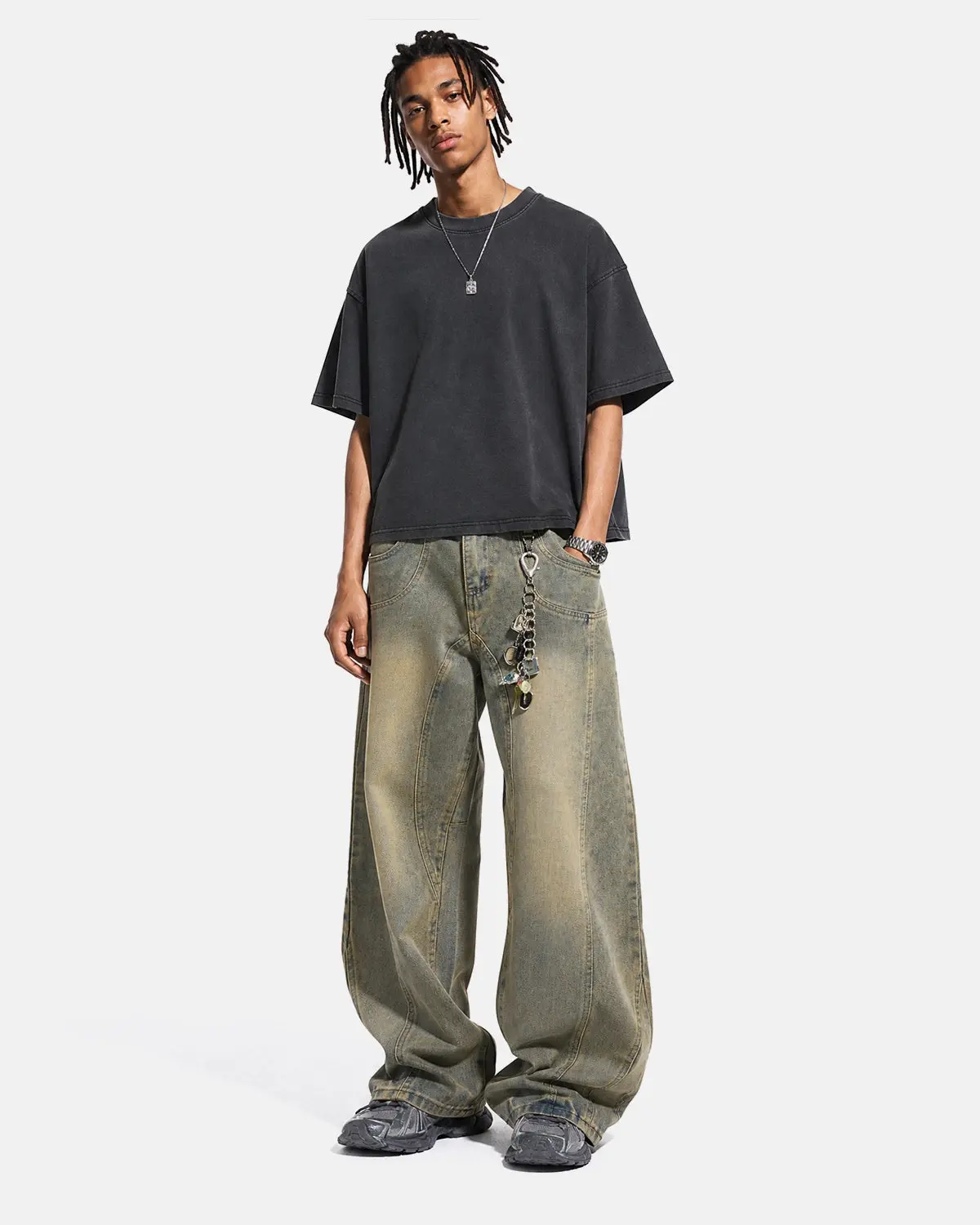 Curved Panel Straight-Leg Jeans | Inflation Streetwear - Image 5