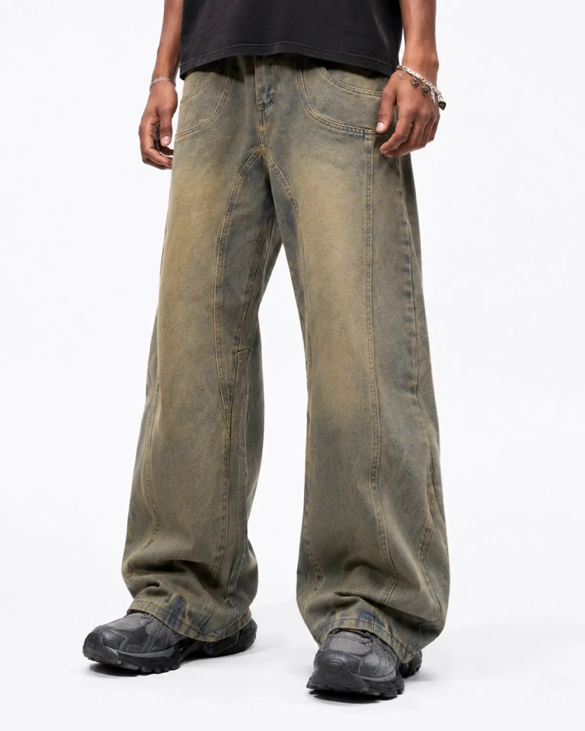 Curved Panel Straight-Leg Jeans | Inflation Streetwear - Image 6
