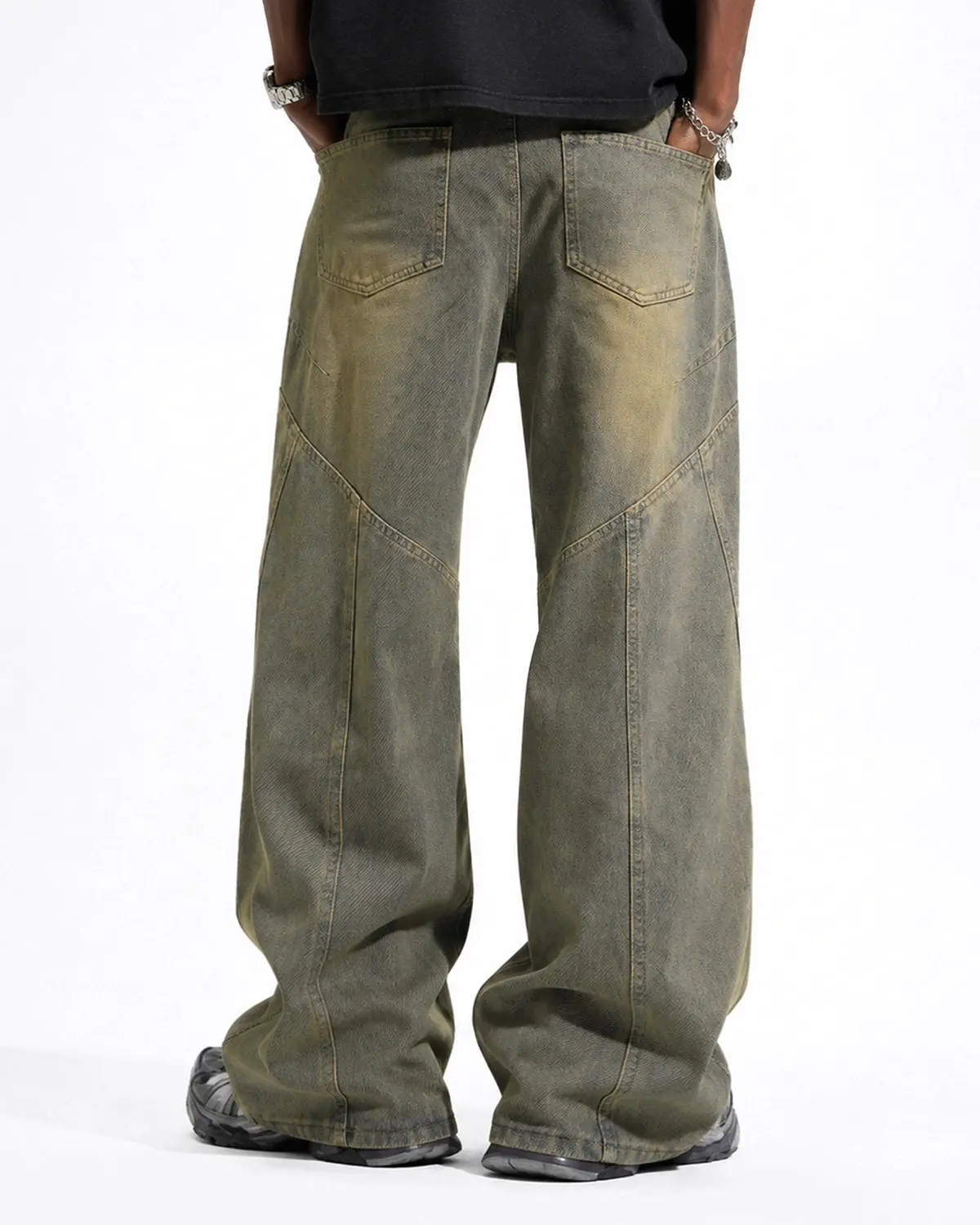 Curved Panel Straight-Leg Jeans | Inflation Streetwear - Image 7