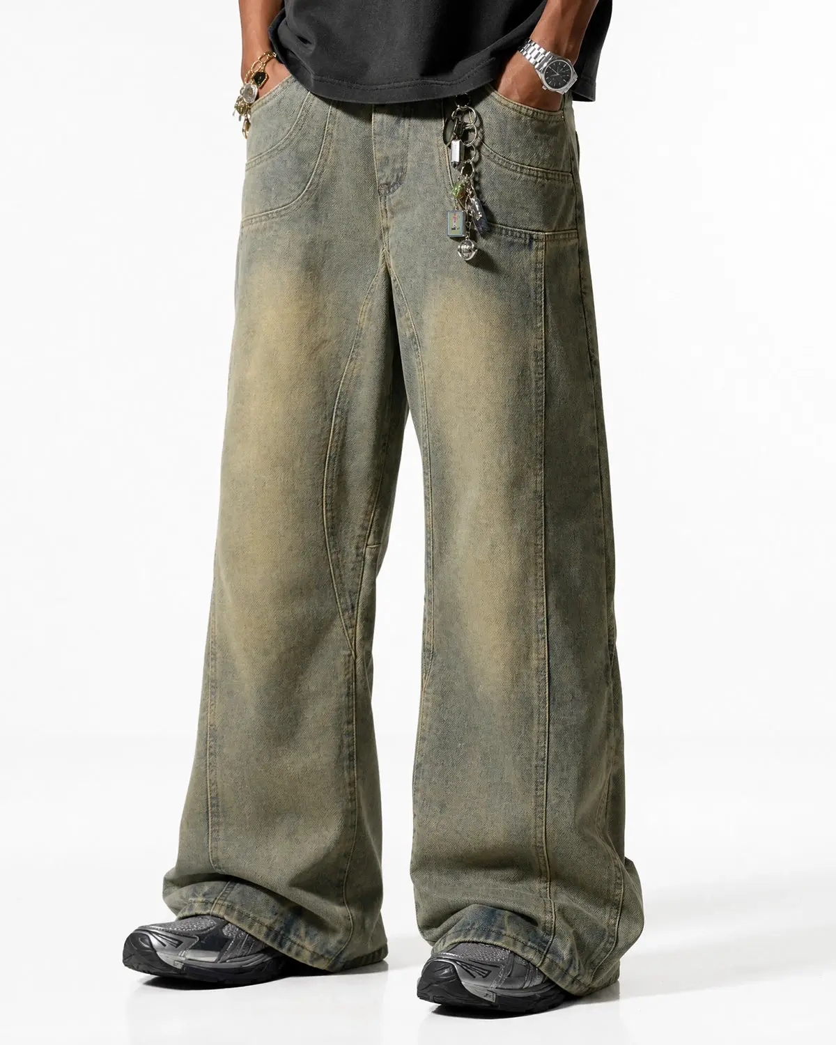 Curved Panel Straight-Leg Jeans | Inflation Streetwear - Image 8
