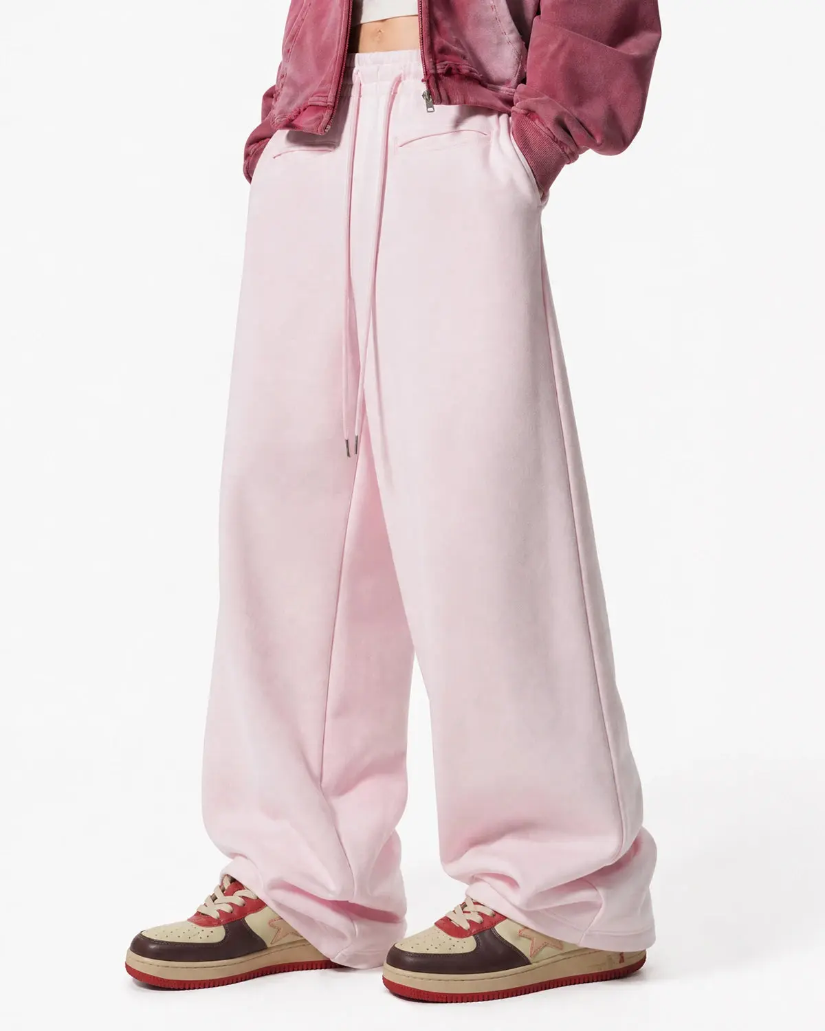 Curved Wide-Leg Sweatpants | Inflation Streetwear - Image 9