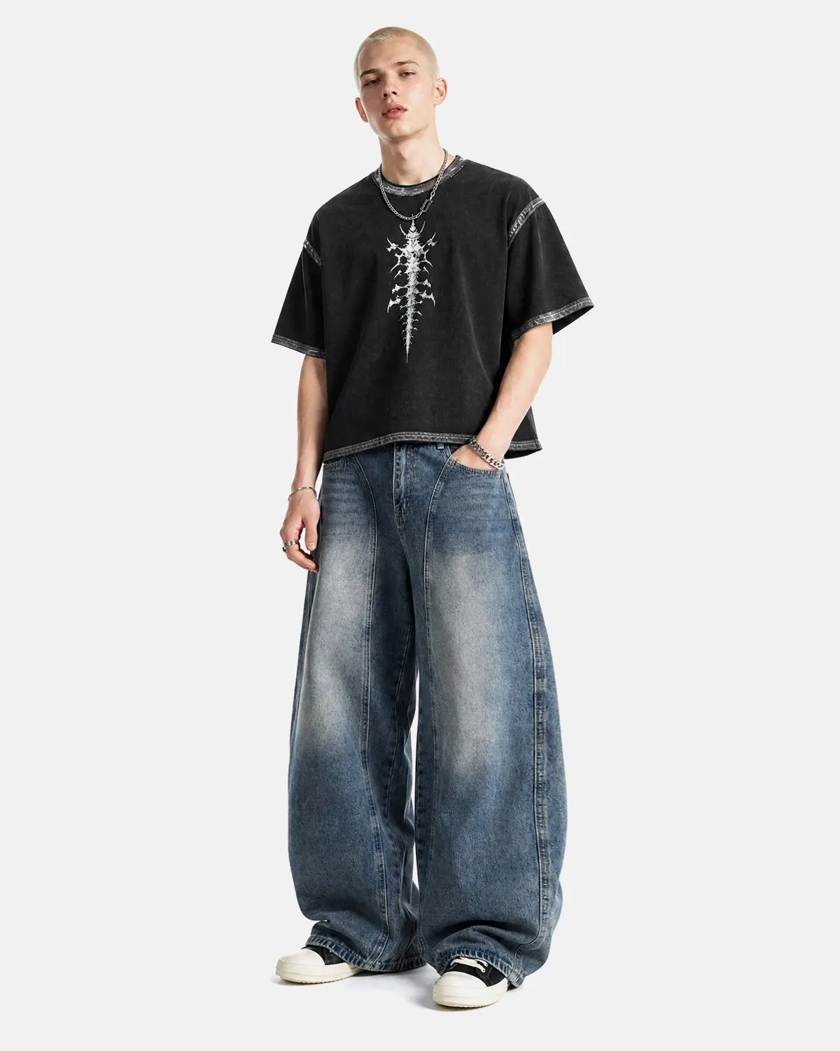 Deconstructed Barrel Jeans | Inflation Streetwear - Image 3