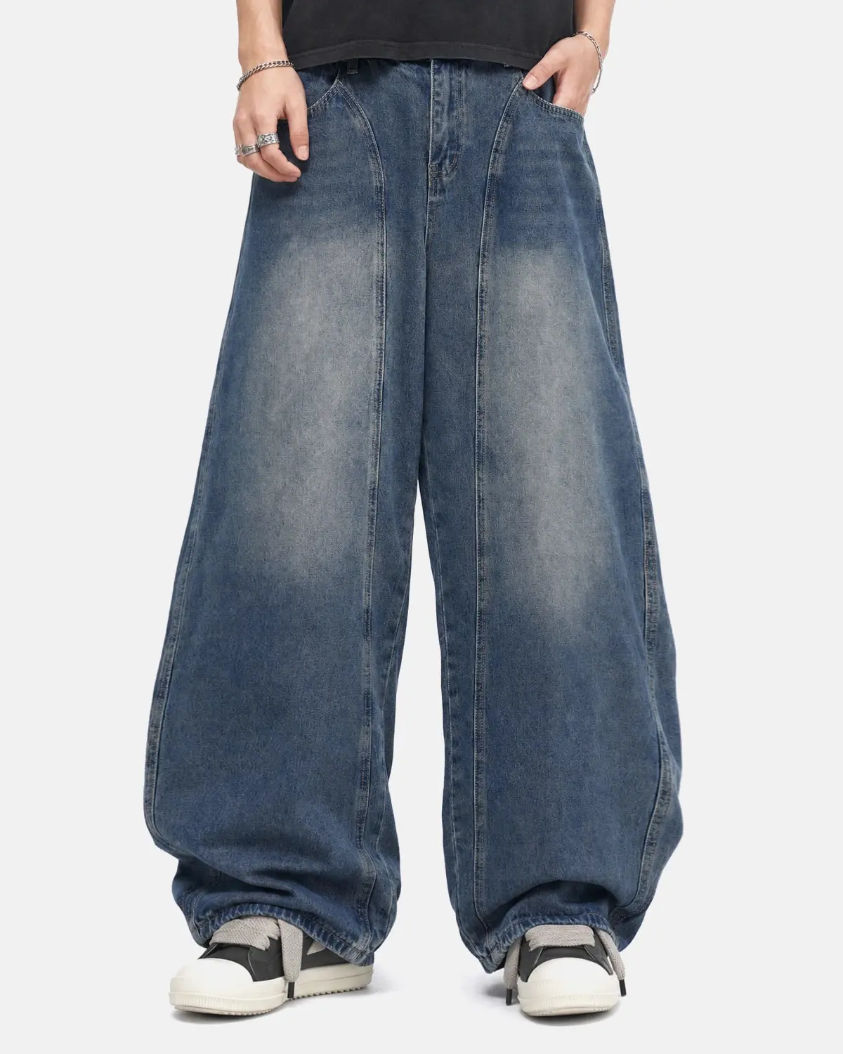 Deconstructed Barrel Jeans | Inflation Streetwear - Image 5